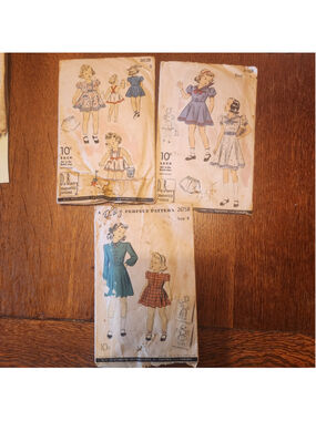 Vintage Du Barry Sewing Pattern Lot Children's Girls Dresses 1940s Cut Complete